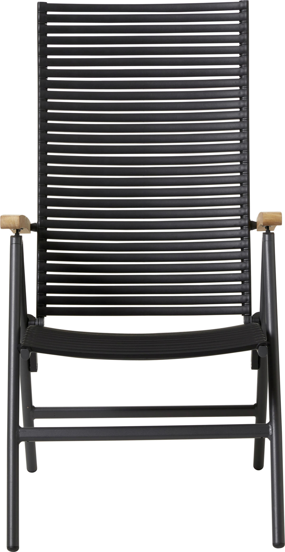 GARTENSTUHL Anthrazit, Schwarz, Teakfarben  - Anthrazit/Schwarz, KONVENTIONELL, Holz/Kunststoff (60/111/72cm) - Gardenson