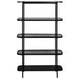 REGAL Grau, Schwarz  - Schwarz/Grau, Trend, Glas/Holzwerkstoff (90/155/34cm) - Xora