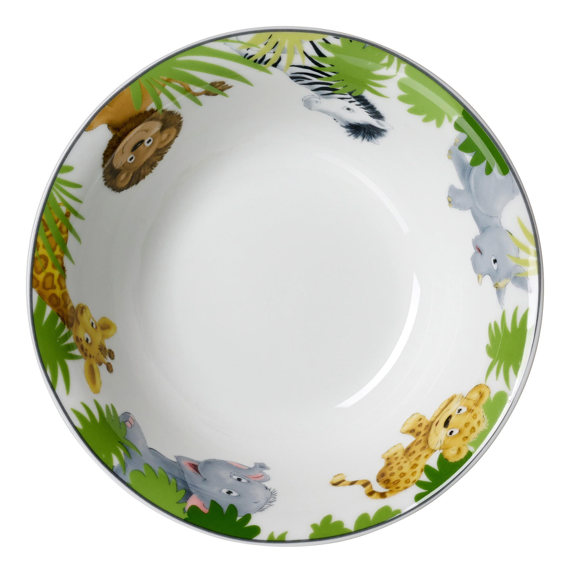 MÜSLISCHALE Afrikatiere  - Gelb/Weiß, KONVENTIONELL, Keramik (17/17/5cm) - Ritzenhoff Breker