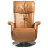 RELAXSESSEL Echtleder - Edelstahlfarben/Braun, KONVENTIONELL, Leder/Metall (83/113/88cm) - MUSTERRING
