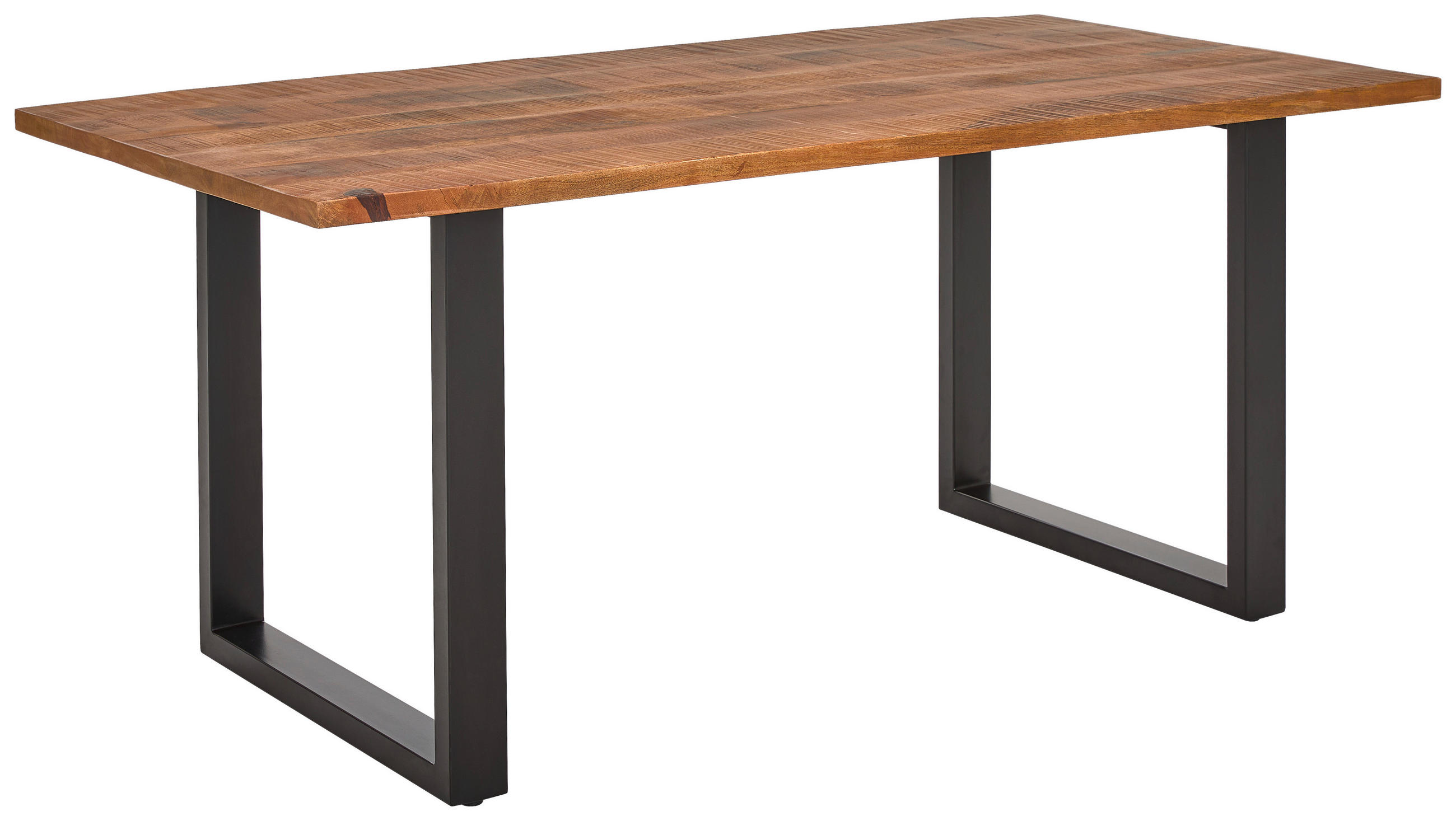 ESSTISCH 180/90/76 cm Echtholz  Holz, Metall rechteckig Naturfarben  - Schwarz/Naturfarben, LIFESTYLE, Holz/Metall (180/90/76cm) - Landscape