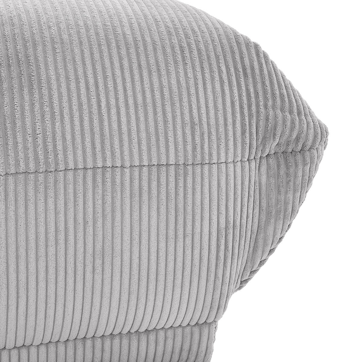ECKSOFA in Cord, Lederlook Grau, Blaugrau  - Blaugrau/Grau, Trend, Textil (315/185cm) - Livetastic