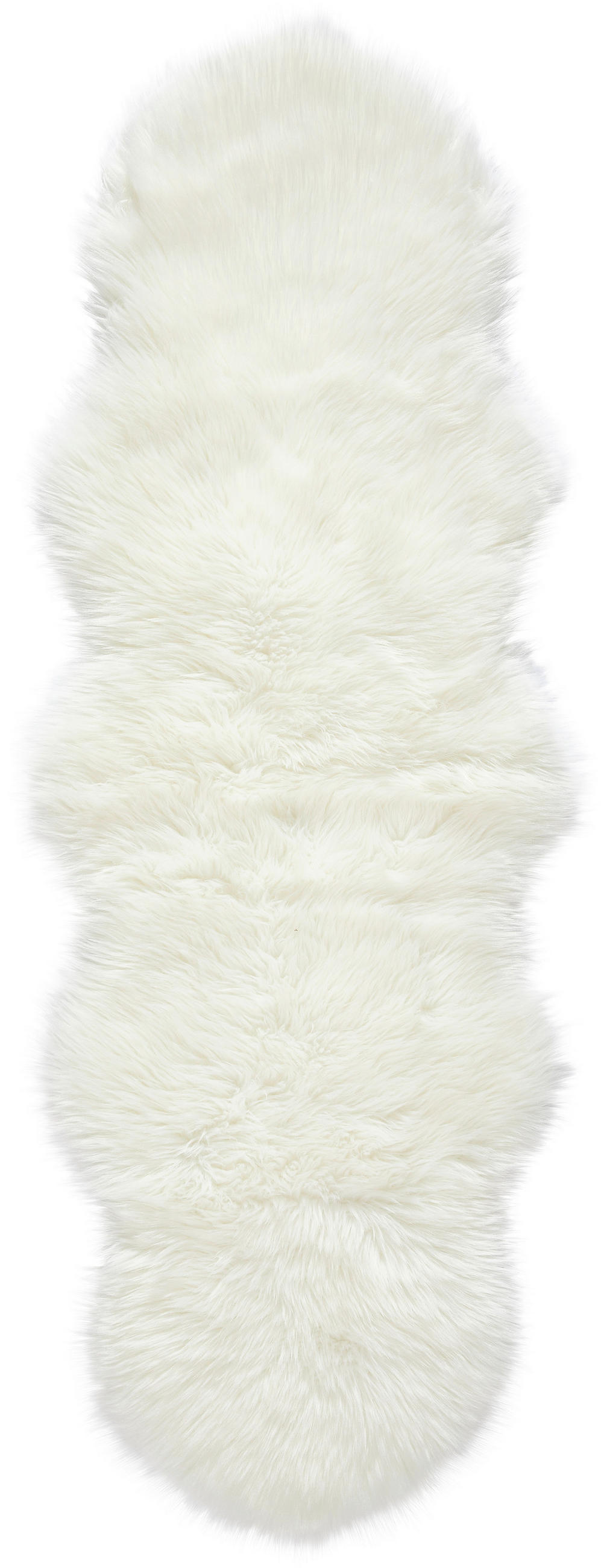 UMĚLÁ KOŽEŠINA, 60/180 cm, bílá - bílá, Konvenční, textil/plast (60/180cm) - Novel