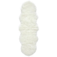 UMĚLÁ KOŽEŠINA, 60/180 cm, bílá - bílá, Konvenční, textil/plast (60/180cm) - Novel