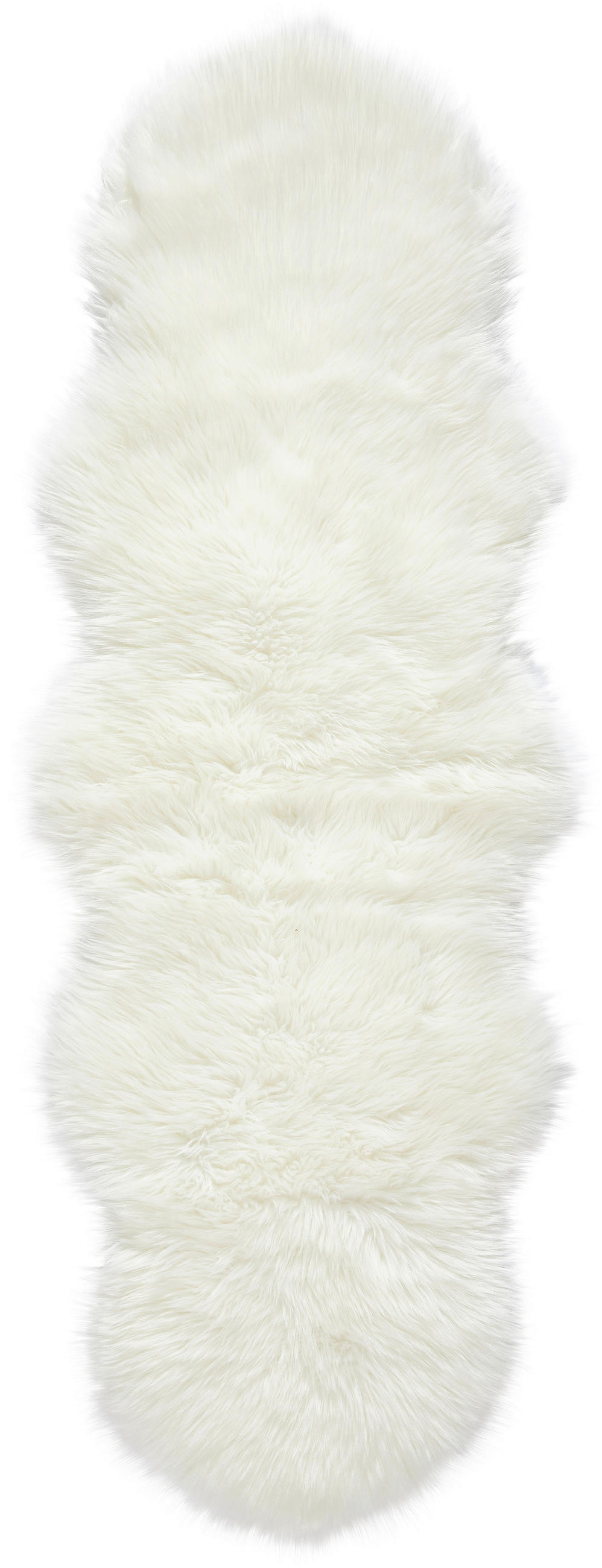 UMĚLÁ KOŽEŠINA, 60/180 cm, bílá - bílá, Konvenční, textil/plast (60/180cm) - Novel