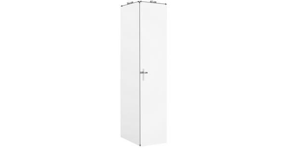 GARDEROBENSCHRANK 45/185/54 cm - Chromfarben/Eichefarben, Design, Holzwerkstoff/Kunststoff (45/185/54cm) - Xora