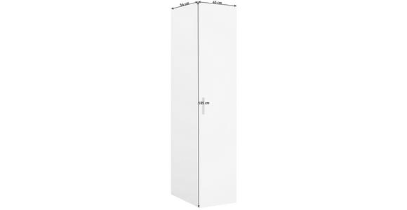 GARDEROBENSCHRANK 45/185/54 cm  - Chromfarben/Eichefarben, Design, Holzwerkstoff/Kunststoff (45/185/54cm) - Xora