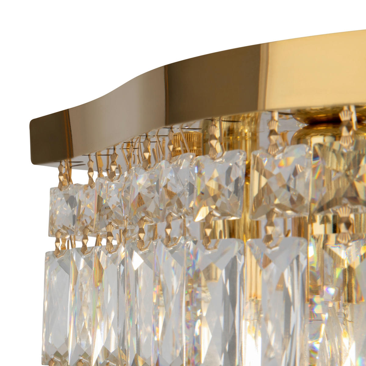 DECKENLEUCHTE     - Goldfarben, Basics, Glas/Metall (45/25/45cm) - MAYTONI