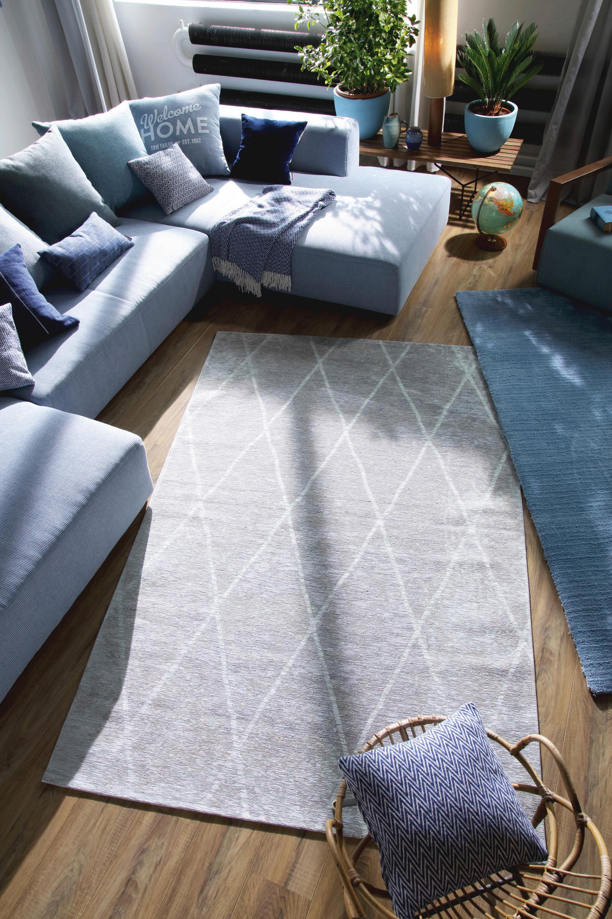 VINTAGE-TEPPICH 68/130 cm Fine Line  - Silberfarben, Design, Kunststoff/Textil (68/130cm) - Tom Tailor