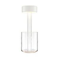 AKKU-TISCHLEUCHTE AI Collaboration 12/34,8 cm   - Transparent/Weiß, Design, Glas/Metall (12/34,8cm) - MAYTONI