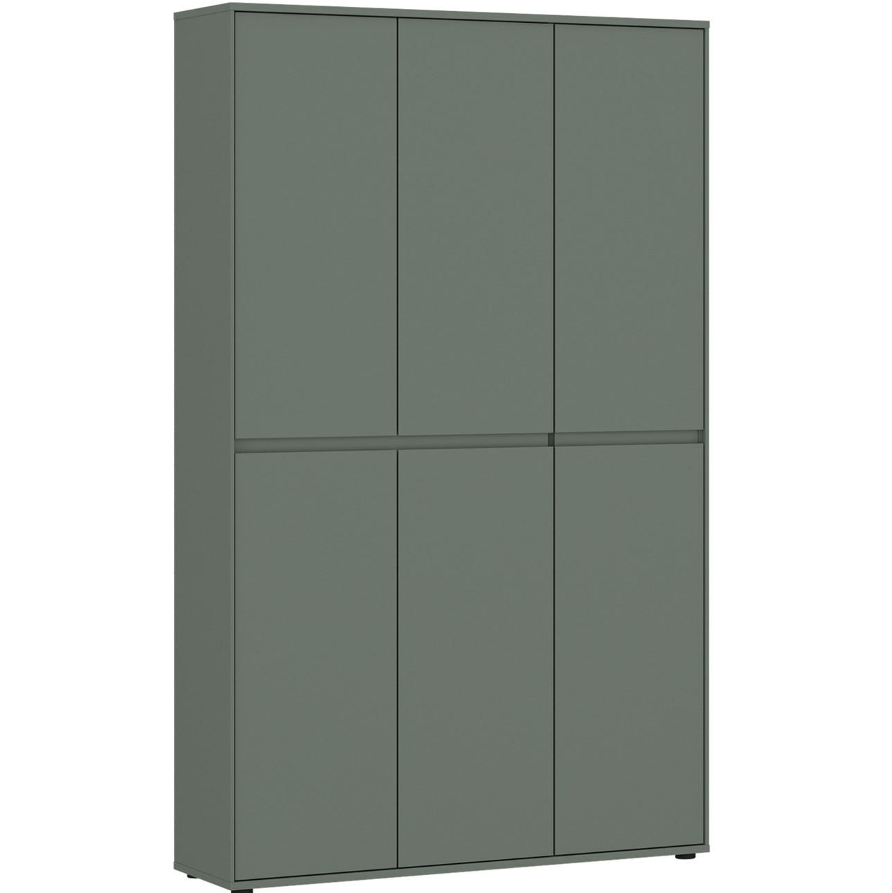 GARDEROBENSCHRANK  in 111,5/185,9/35,3 cm  - Salbeigrün, Design, Holzwerkstoff (111,5/185,9/35,3cm) - Livetastic