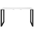 SCHREIBTISCH 140/80/75 cm Schwarz, Weiß in verschiedenen Holz-Dekoren erhältlich, justierbare Füße  - Schwarz/Weiß, MODERN, Holzwerkstoff/Metall (140/80/75cm) - Novel