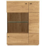 HIGHBOARD Eichefarben  99/141/38 cm  - Eichefarben/Transparent, Natur, Glas/Holz (99/141/38cm) - Linea Natura
