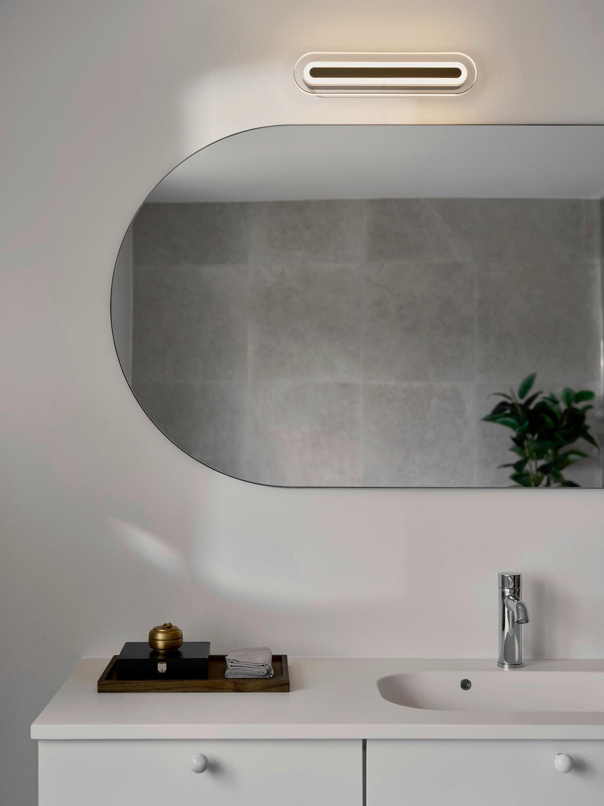 BADEZIMMER-WANDLEUCHTE Cavara 35/5/8 cm  - Schwarz, KONVENTIONELL, Kunststoff (35/5/8cm) - Nordlux