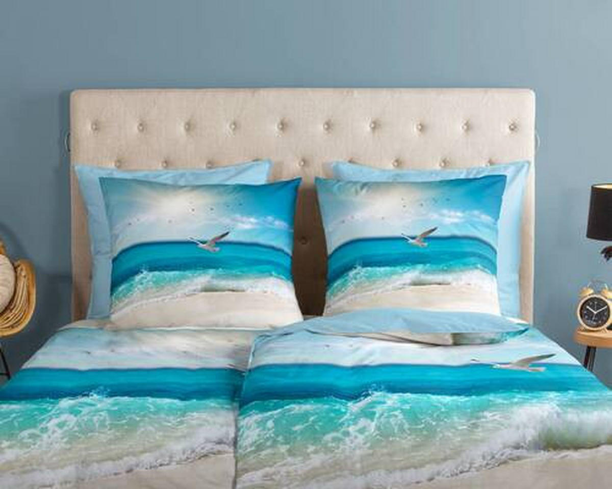 WENDEBETTWÄSCHE Sealife Renforcé 200/200 cm  - Multicolor, Natur, Textil (200/200cm)