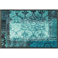 DVEŘNÍ ROHOŽKA, 40/60 cm, antracitová, tyrkysová - antracitová/tyrkysová, Konvenční, textil/plast (40/60cm) - Esposa