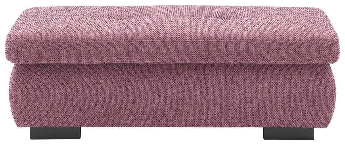 HOCKER in Textil Violett  - Violett/Schwarz, Design, Textil/Metall (138/44/67cm) - Beldomo Style