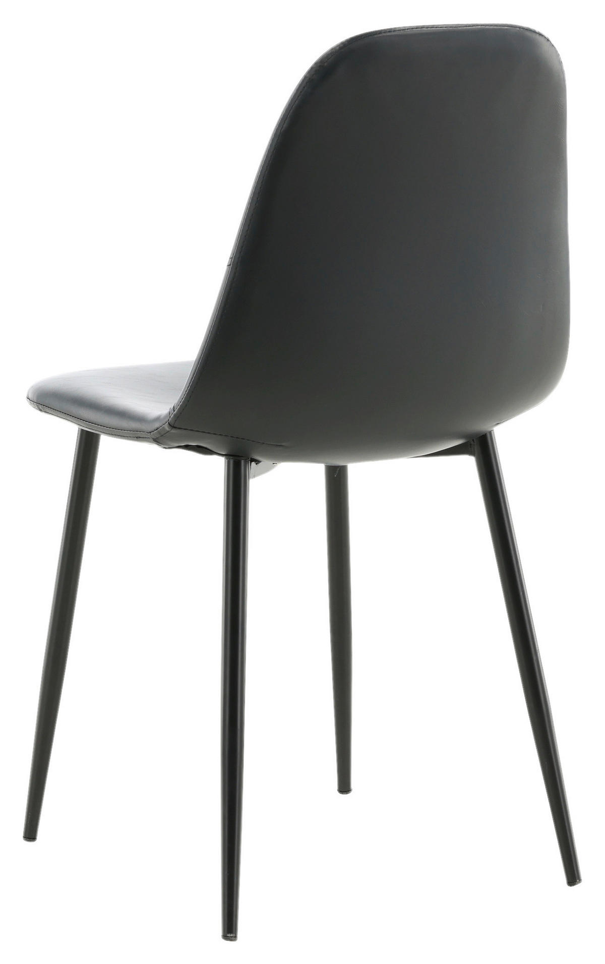 STOLSET 2 styck stål läderimitation (vegan)  - svart, Design, metall/textil (43,5/85,3/43cm) - Livetastic