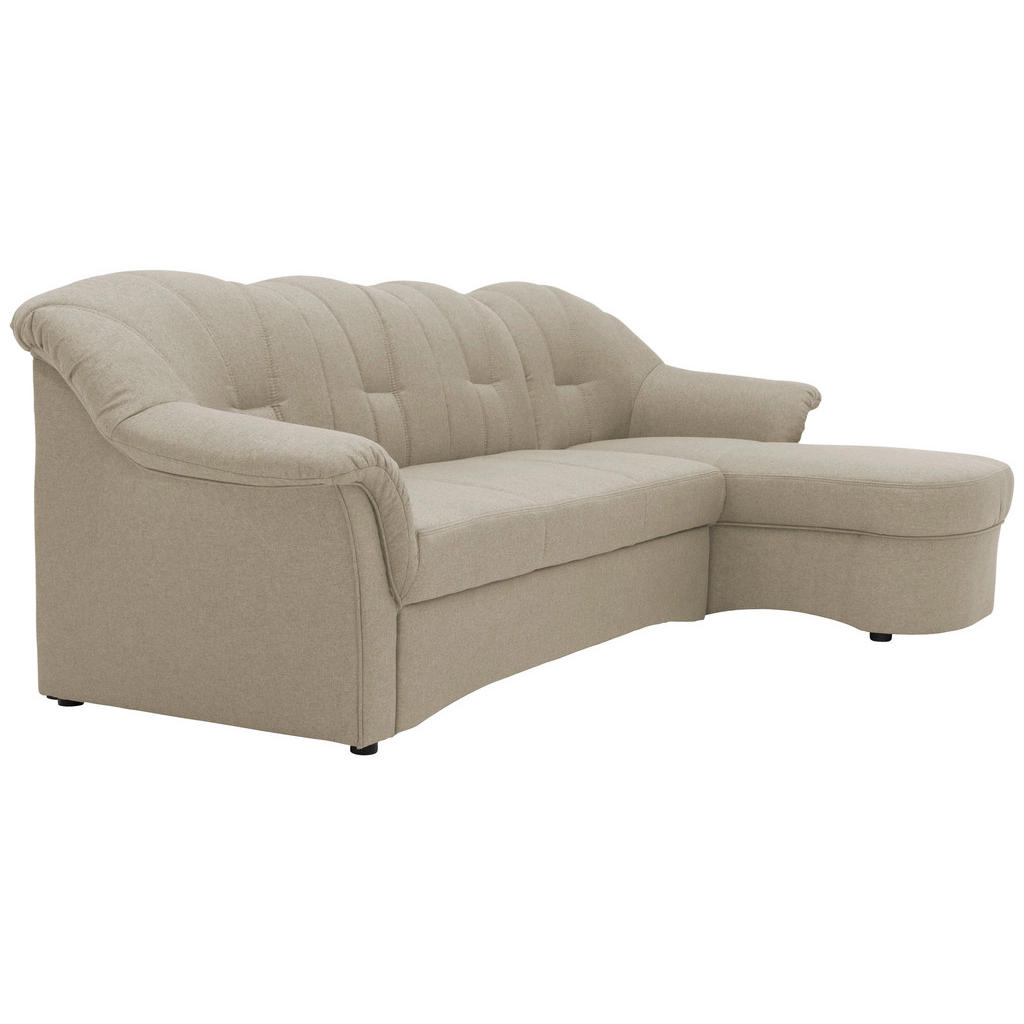 Thumbnail - Mid.you Ecksofa, Schlamm, Textil, Uni, 3-Sitzer, L-Form, 233x142 cm, Made in EU, FSC Mix, seitenverkehrt erhältlich, Hoc...