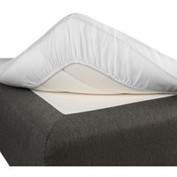 DRA-PÅ-LAKAN FÖR BÄDDMADRASS 90/200 cm  - vit, Basics, textil (90/200cm)