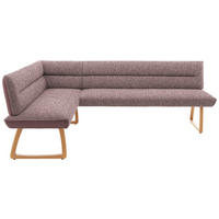 ECKBANK 162/237 cm  in Altrosa  - Eichefarben/Altrosa, Design, Holz/Textil (162/237cm) - Koinor
