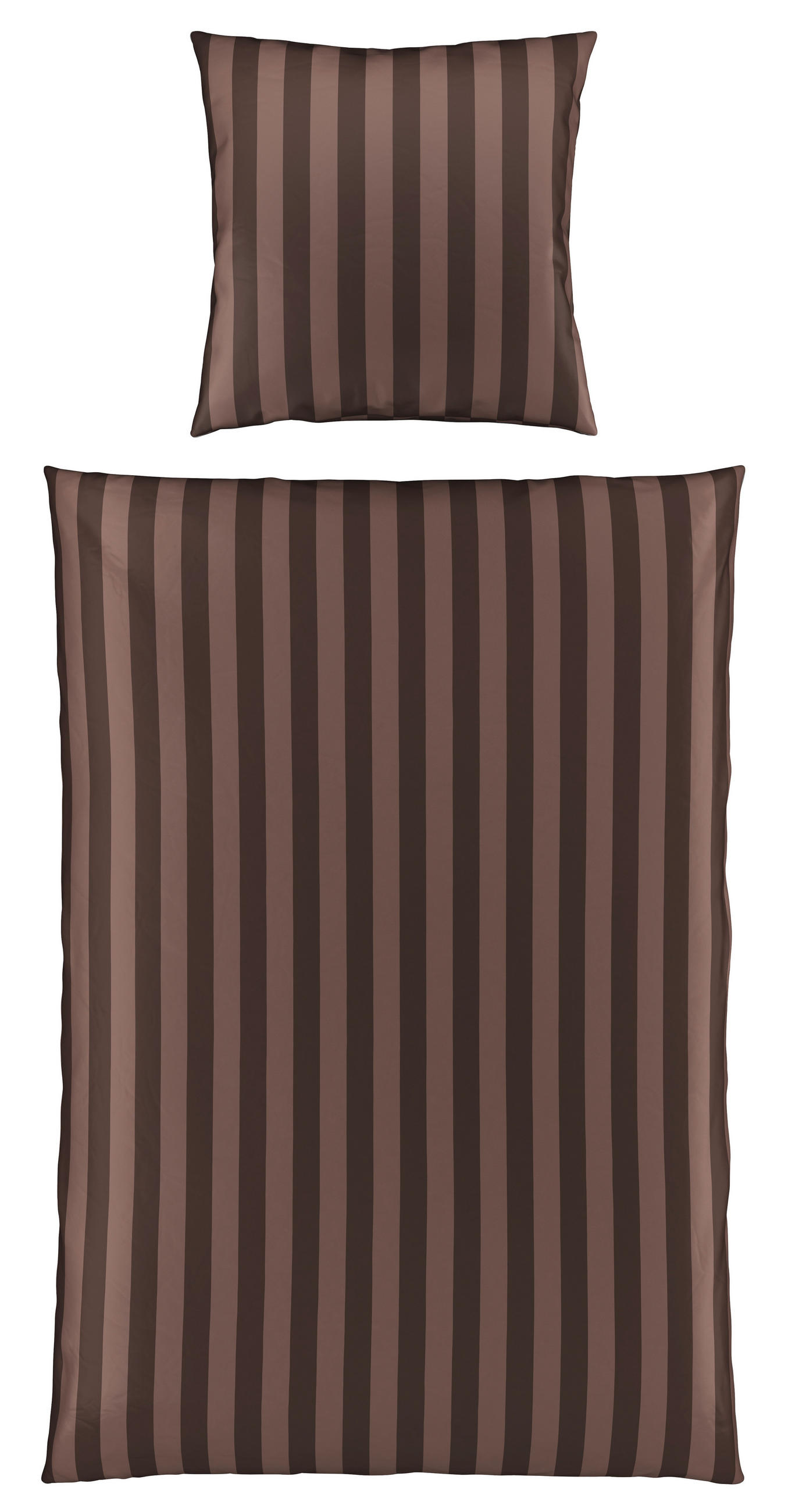 BETTWÄSCHE 135/200 cm Dobby Satin  - Dunkelbraun/Braun, KONVENTIONELL, Textil (135/200cm) - Ambiente