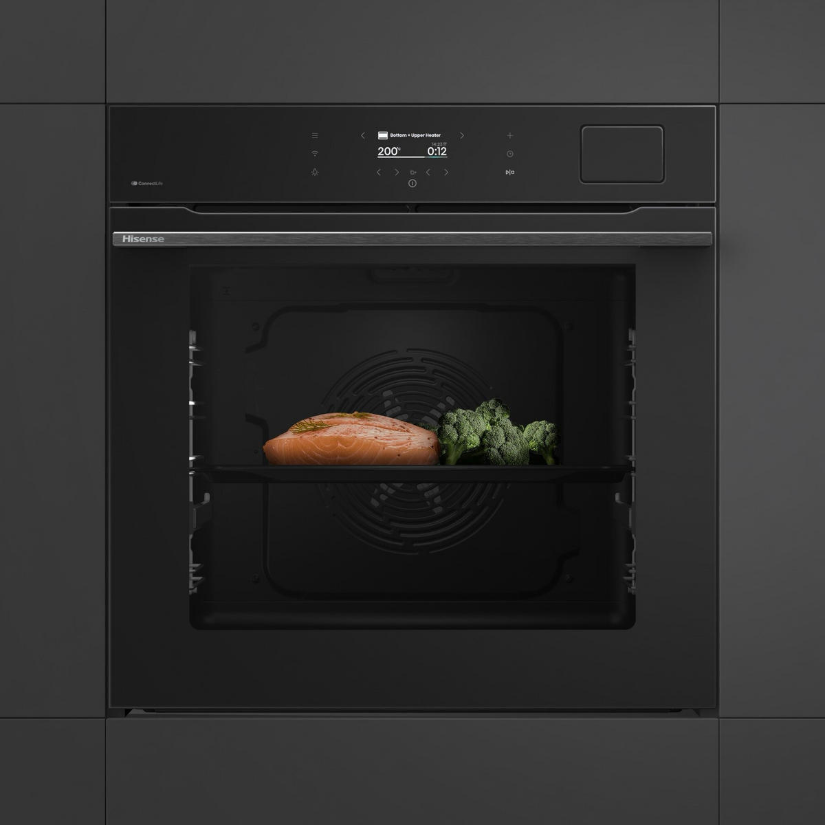 DAMPFBACKOFEN BFS615S8B  - Schwarz, Basics, Metall (59,5/59,5/56,4cm) - Hisense