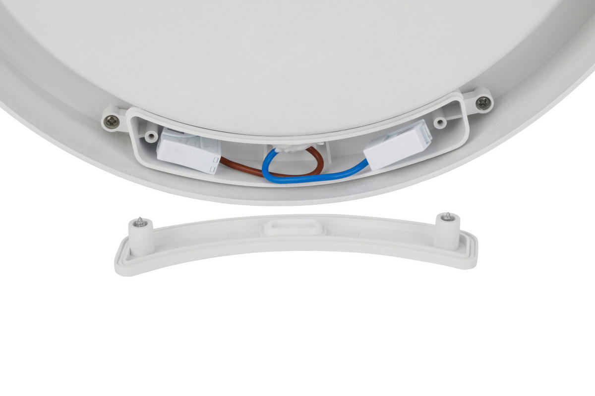 KOUPELNOVÉ STROPNÍ LED SVĚTLO, 27,5/3,1 cm  - barvy niklu, Basics, plast (27,5/3,1cm) - Celina