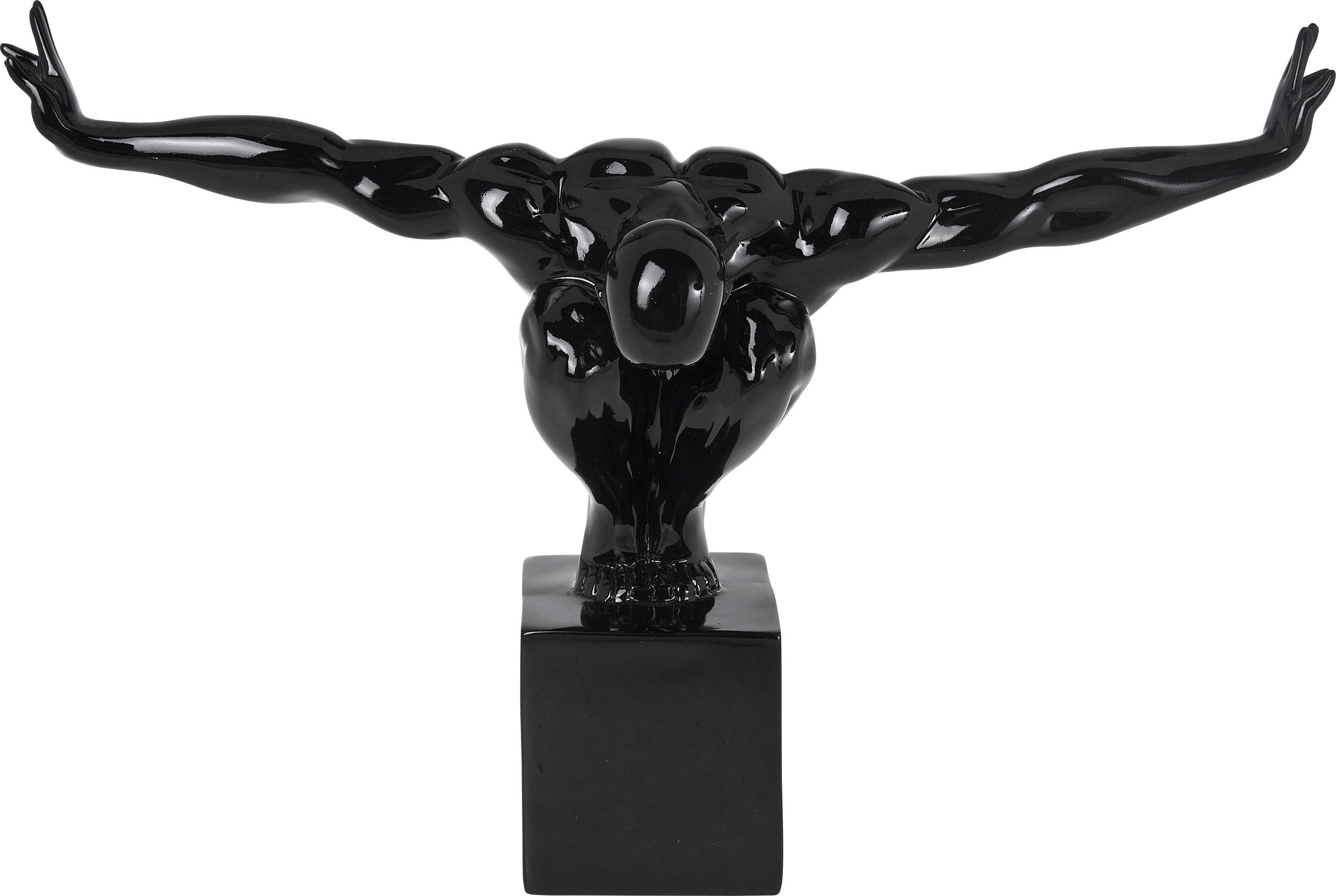 SKULPTUR - Schwarz, Trend, Kunststoff/Stein (43/29/15cm) - Kare-Design