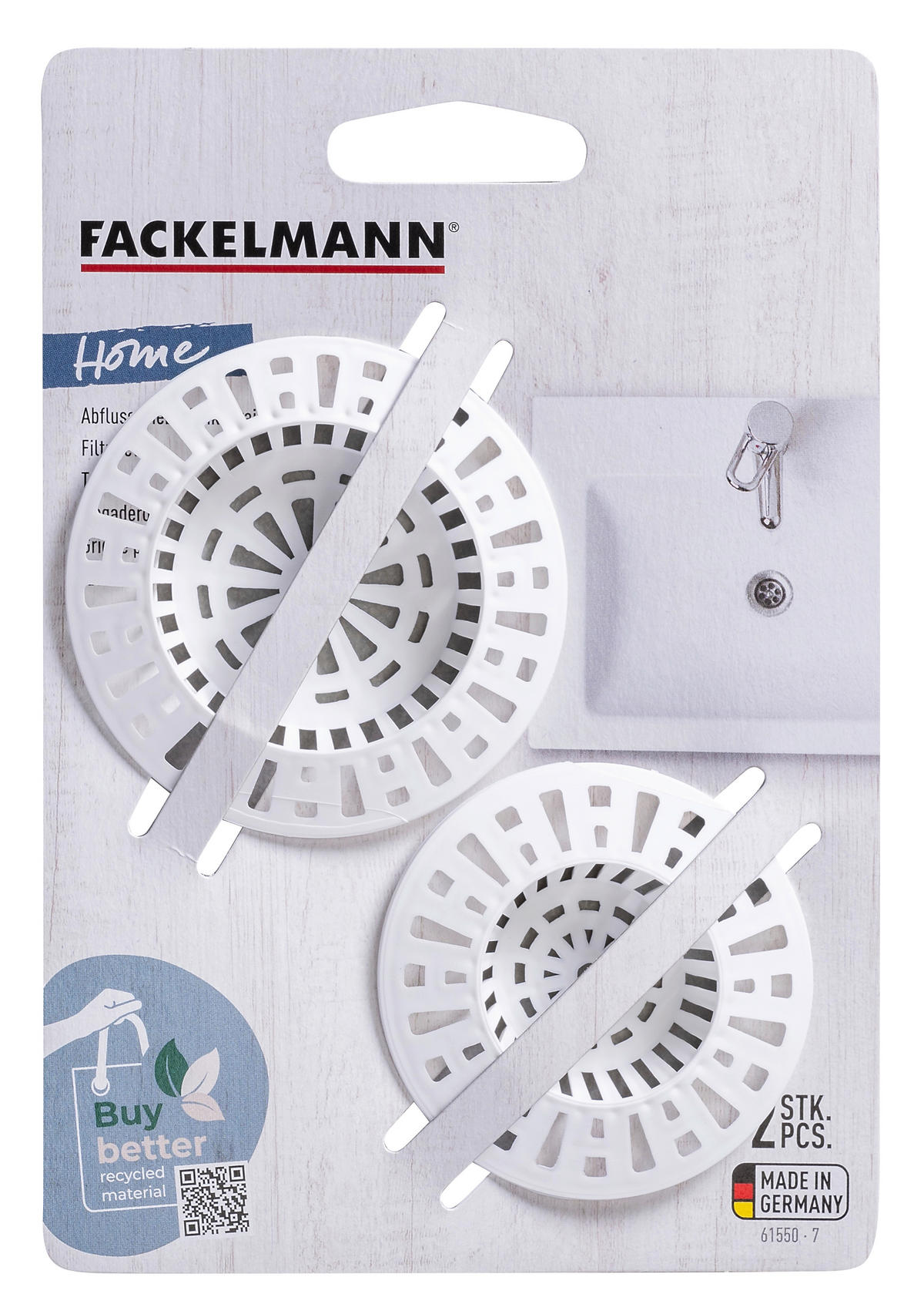 ODPADNÍ SÍTO - bílá, Basics, plast (6/7cm) - Fackelmann