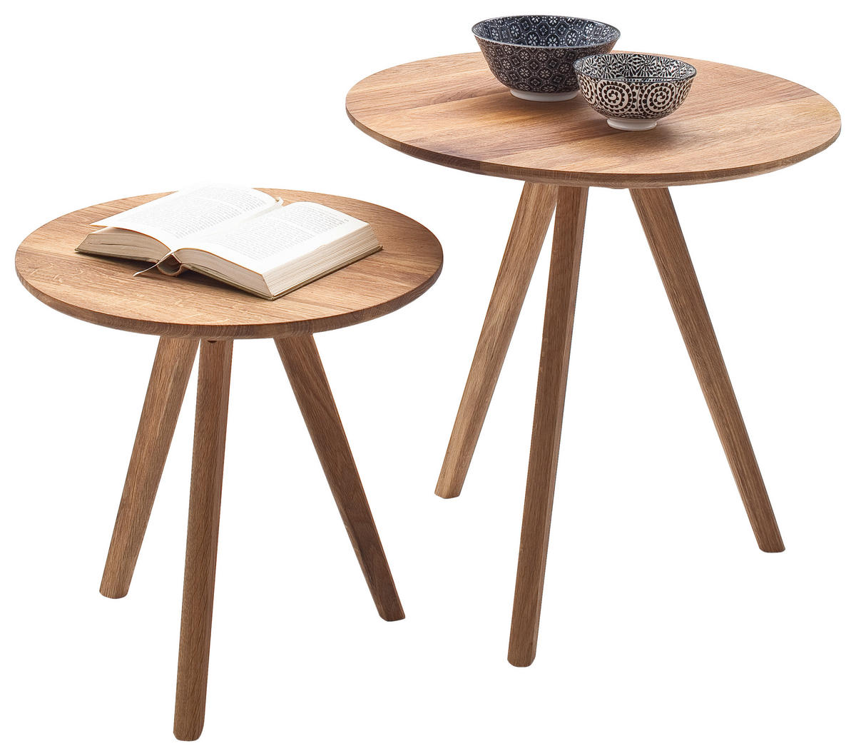 SADA KONFERENČNÍCH STOLKŮ, dub, přírodní barvy, barvy dubu - barvy dubu/přírodní barvy, Moderní, dřevo (40-50/40-50/40-45cm) - Xora
