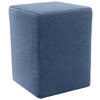 HOCKER in Textil Blau  - Blau/Silberfarben, Design, Kunststoff/Textil (38/47/38cm) - LOOKS by W.Joop
