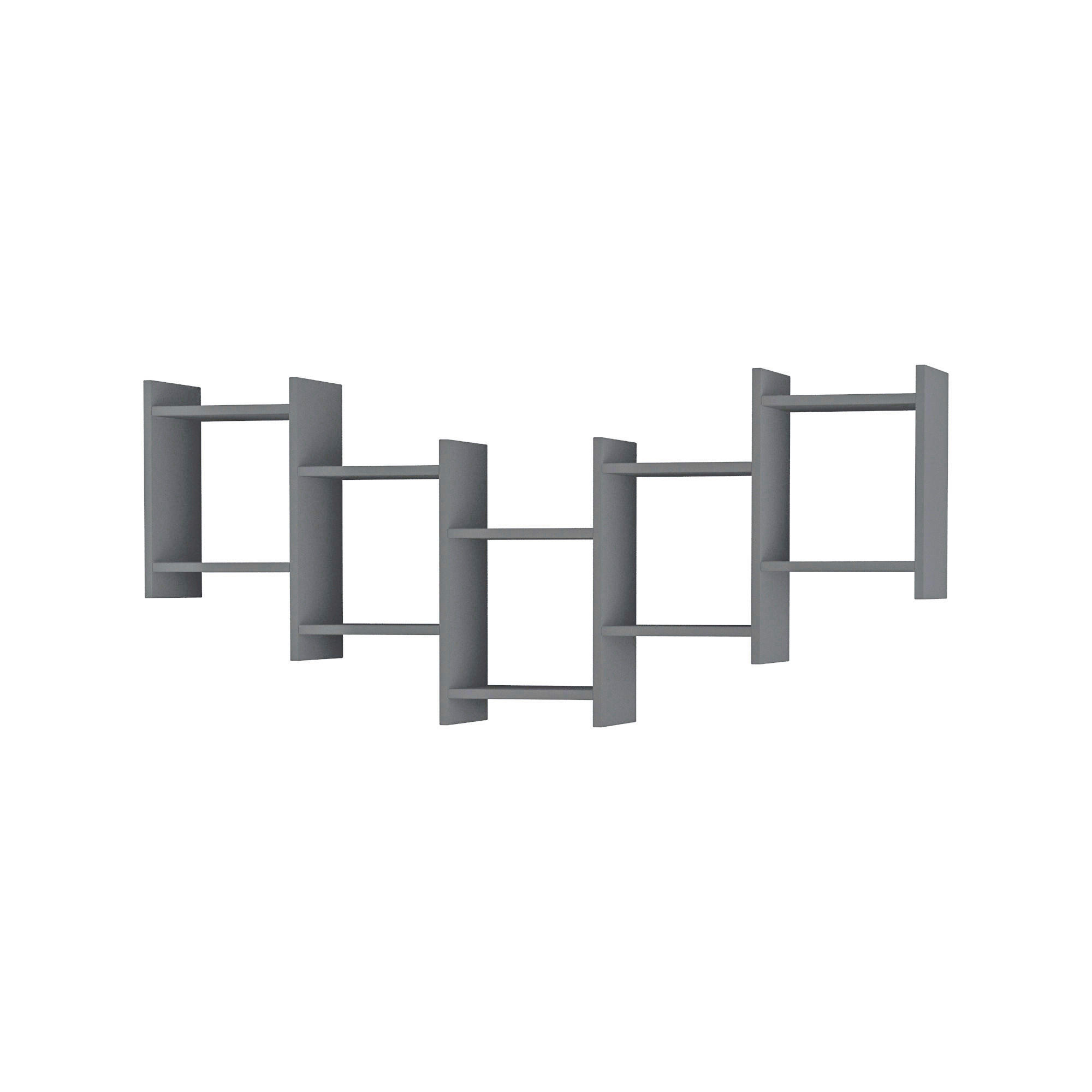 WANDREGAL 151/64/20 cm  - Anthrazit, Design, Holzwerkstoff (151/64/20cm) - Livetastic