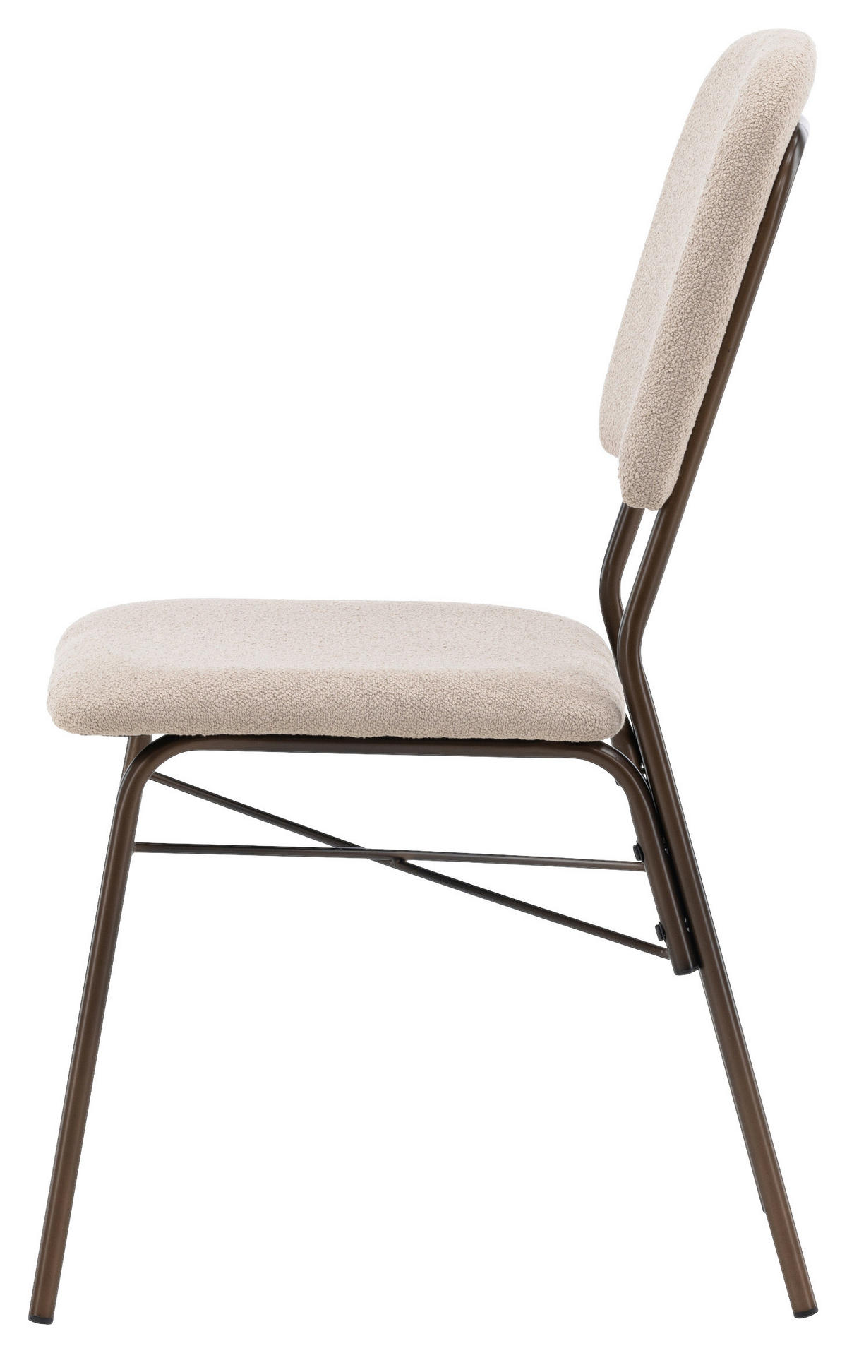 STOLSET 2 styck stål textilväv  - beige/brun, Design, metall/textil (48.5/94/56cm) - Livetastic