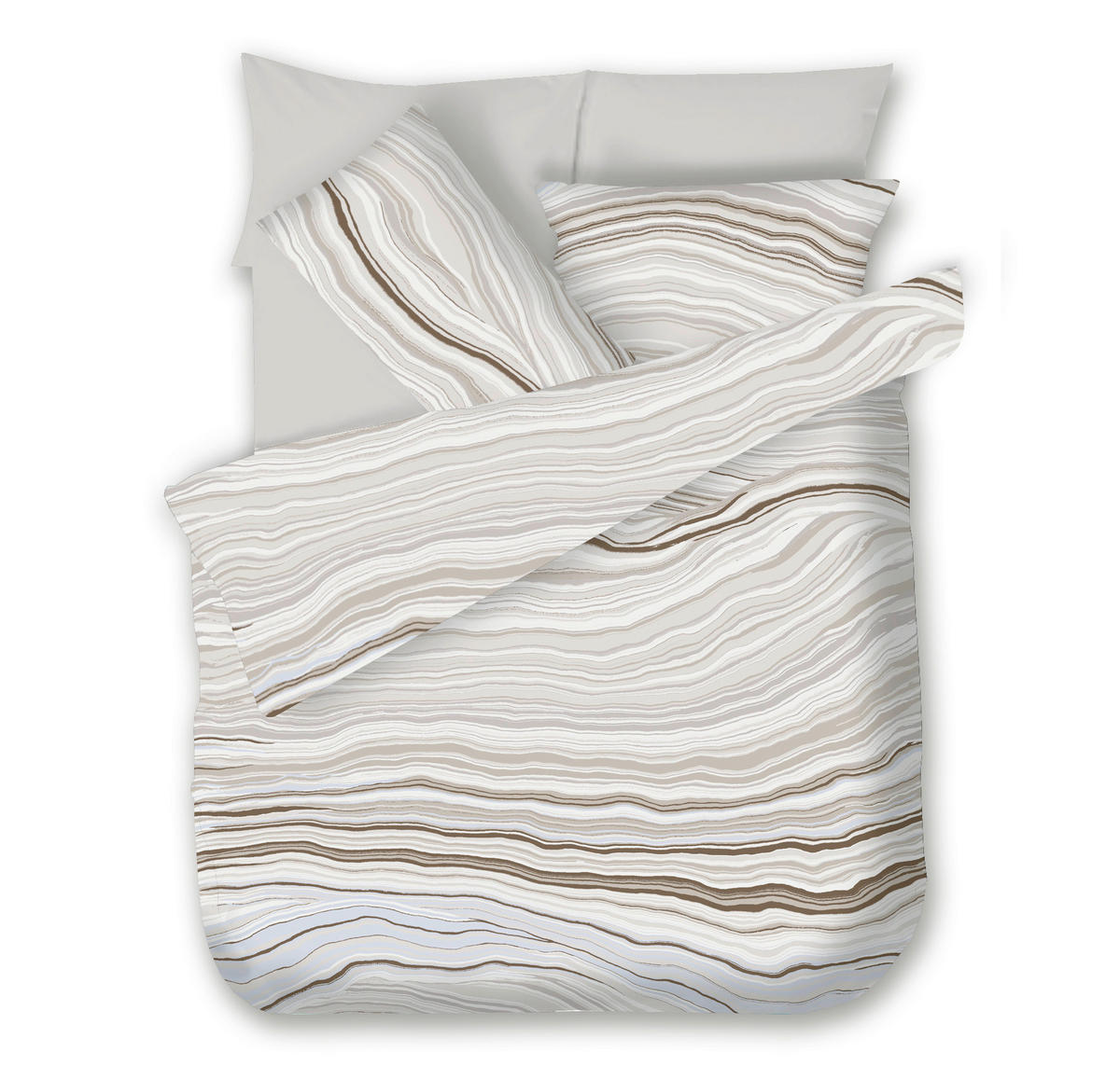 POSTELJNINA SAFIRA 240/220 cm saten naravne barve  - naravne barve, Konvencionalno, tekstil (240/220cm) - Esposa