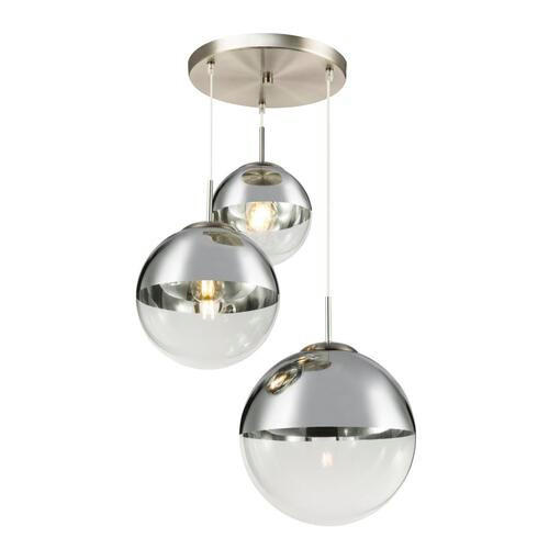 LUSTRĂ 51/120 cm  - culoare crom, Basics, sticlă/metal (51/120cm)