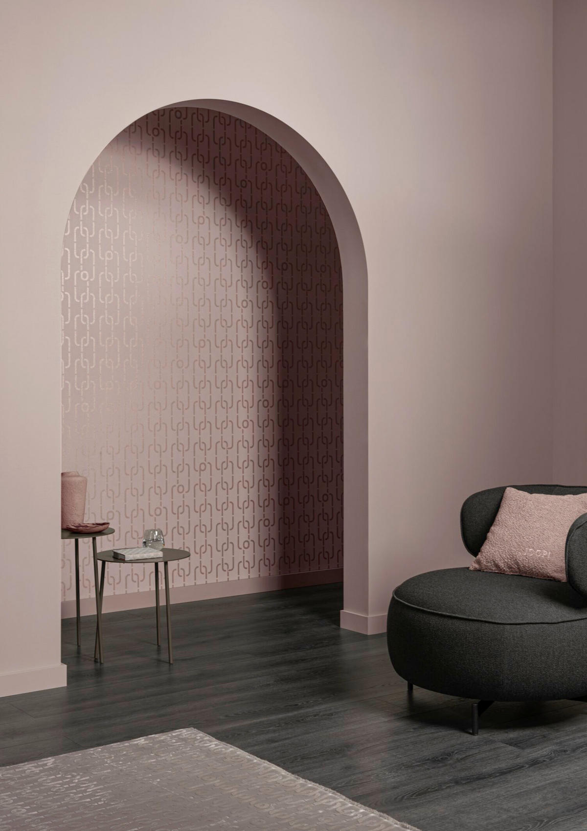 VLIESTAPETE 10.05 m J! CHAINS  - Roségold, Design, Textil (53/1005cm) - Joop!