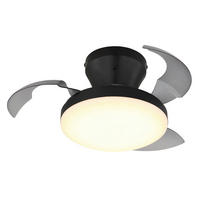 DECKENVENTILATOR - Transparent/Opal, Design, Kunststoff (38/15,5cm) - Globo