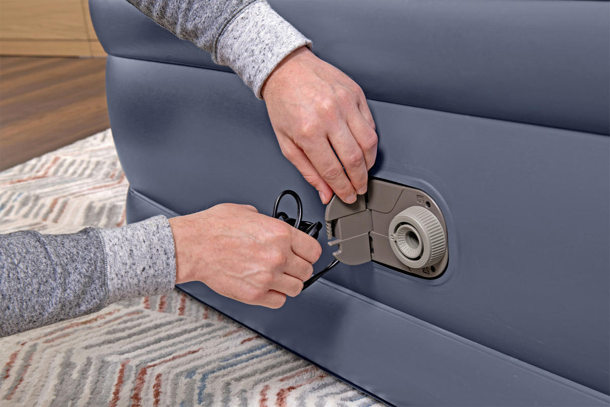 LUFTBETT TRITECH AIR 6713I Hellgrau, Hellblau  - Hellgrau/Hellblau, KONVENTIONELL, Kunststoff (203/152/51cm) - Bestway