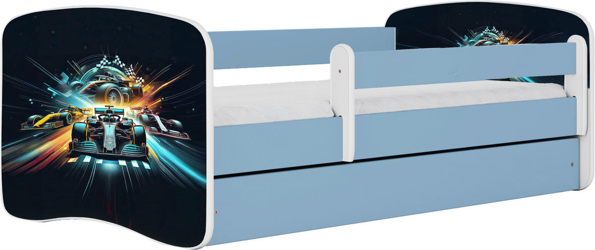 KINDER-/JUNIORBETT - Blau/Birkefarben, MODERN, Holz/Holzwerkstoff (80/160cm) - MID.YOU