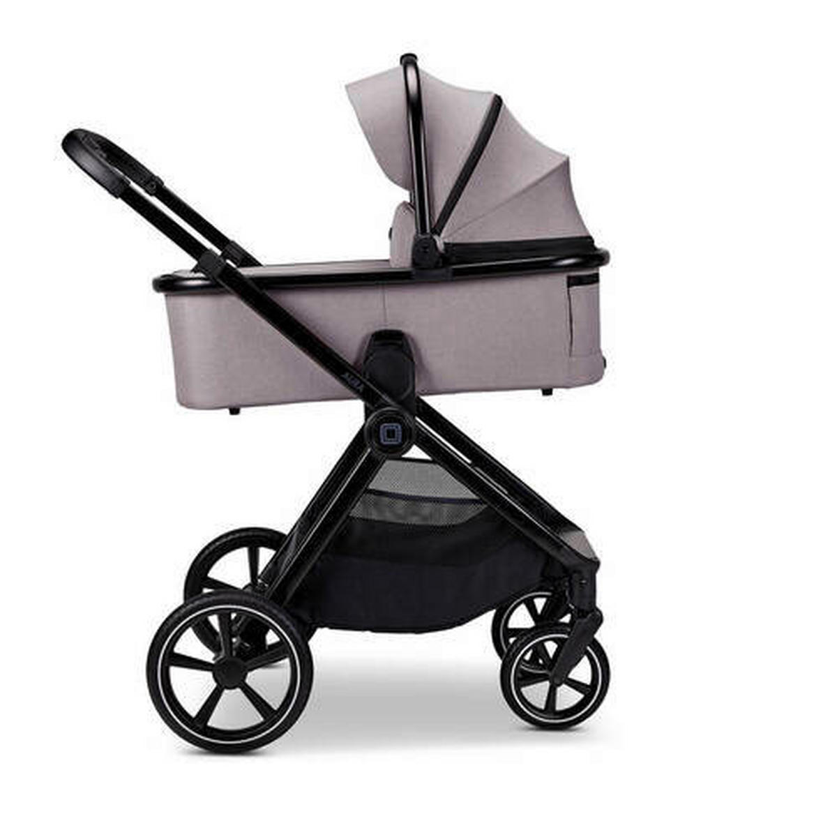 KINDERWAGENSET  Aura Set  Stone Melange  - Hellgrau, Basics (140/61/115cm) - Moon