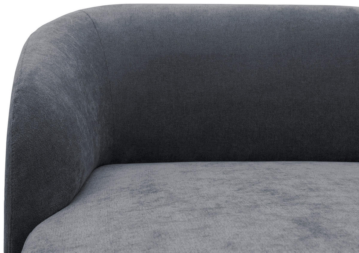 ECKSOFA 100 033 Grau Webstoff Rücken echt  - Taupe/Schwarz, MODERN, Kunststoff/Textil (148/230cm) - Livetastic