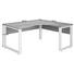 ECKSCHREIBTISCH - Weiß/Sonoma Eiche, KONVENTIONELL, Holzwerkstoff/Metall (160/75,6/140cm) - Voleo ECKSCHREIBTISCH - Weiß/Sonoma Eiche, KONVENTIONELL, Holzwerkstoff/Metall (160/75,6/140cm) - Voleo