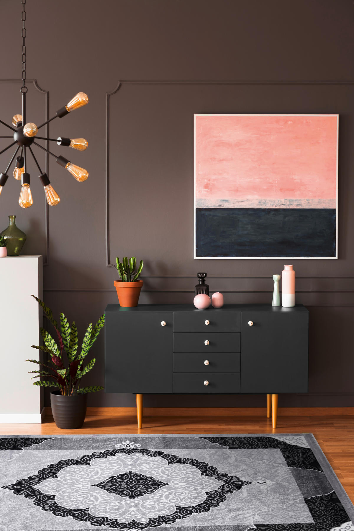 VINTAGE-TEPPICH 80/150 cm 39176 Grau, Schwarz  - Schwarz/Grau, LIFESTYLE, Textil (80/150cm)