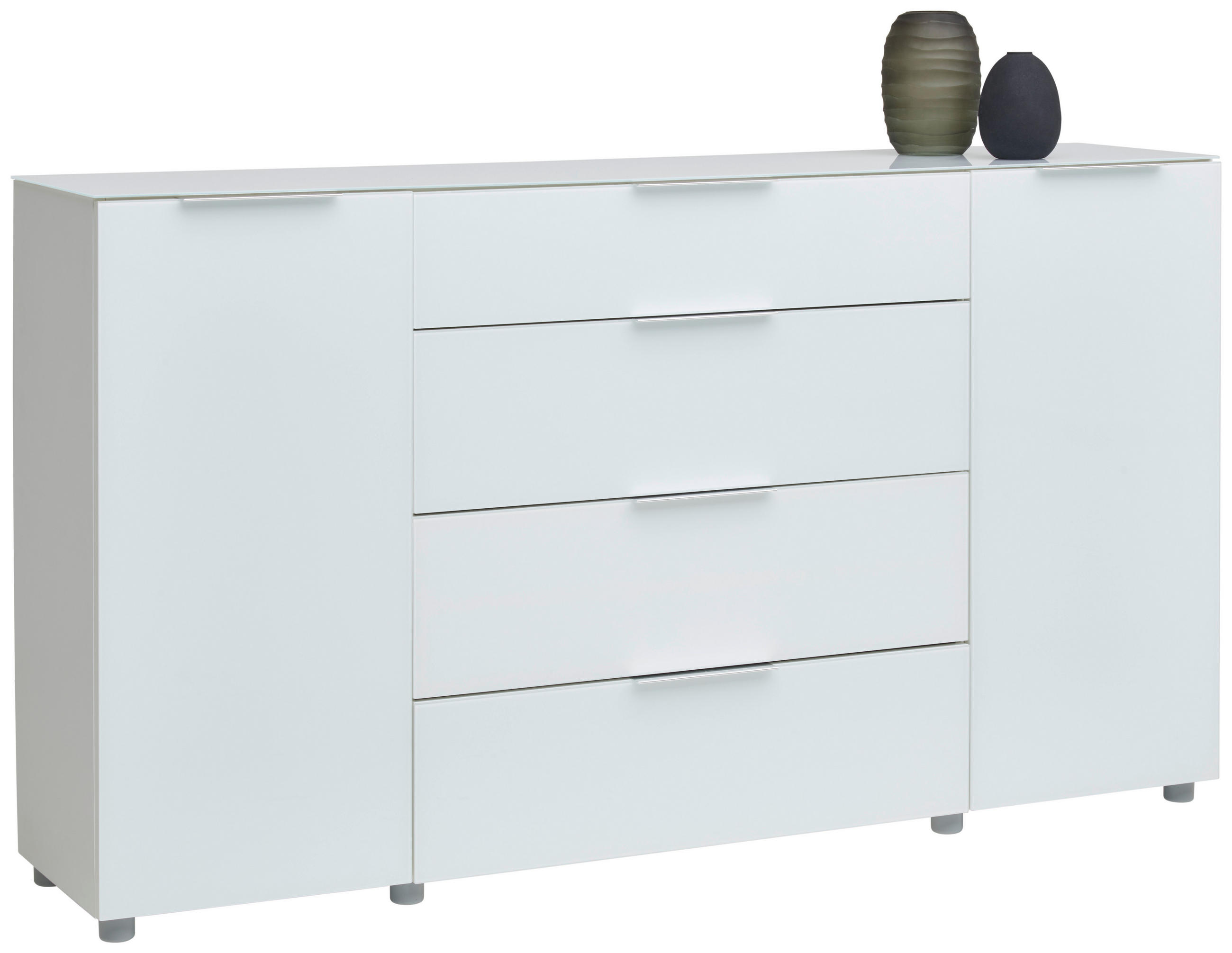 E-shop Voleo ŠIROKÁ KOMODA, biela s vysokým leskom, 181/99,3/40 cm