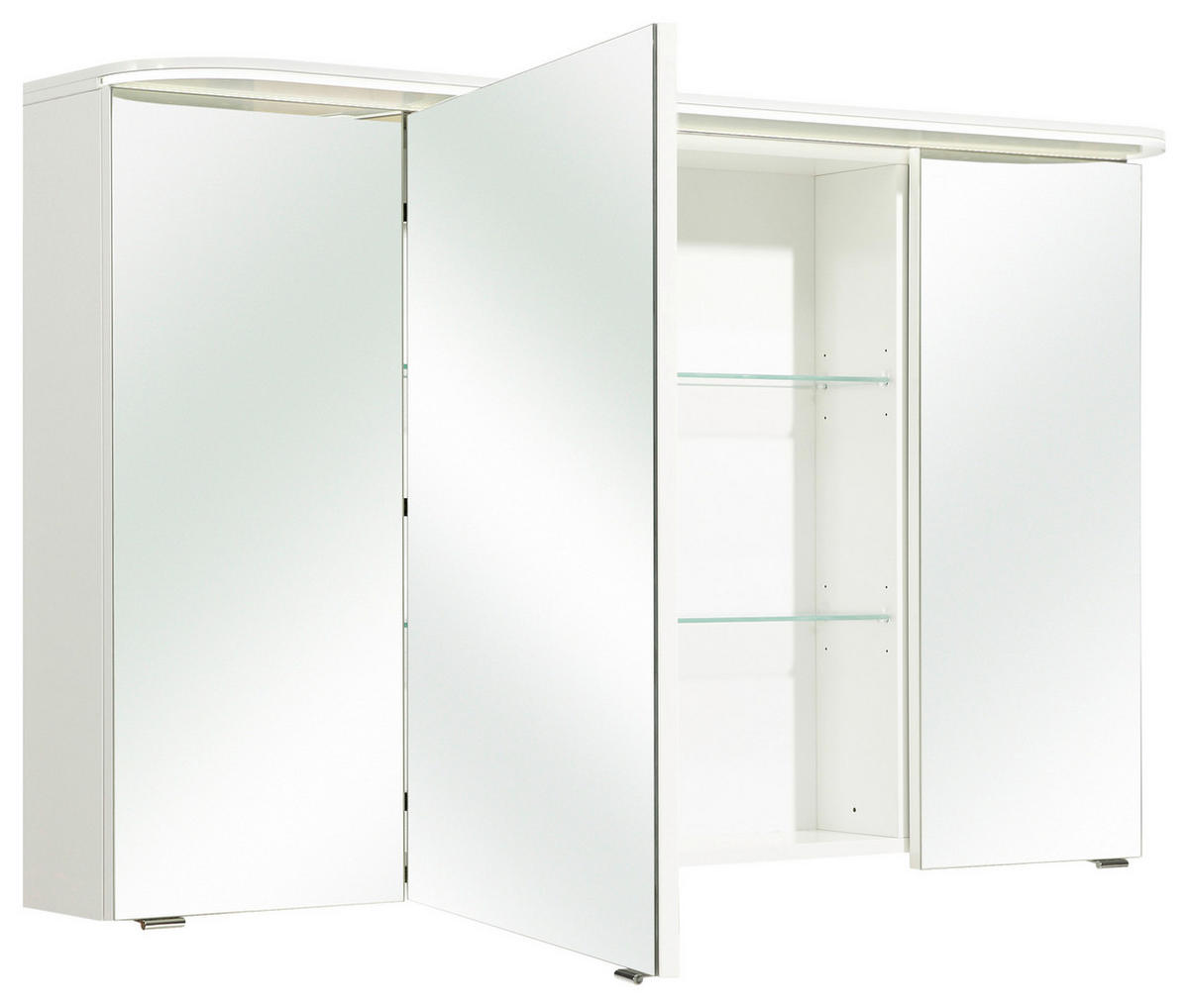 SPIEGELSCHRANK 120/72,3/17 cm  - Chromfarben/Weiß, KONVENTIONELL, Glas/Holzwerkstoff (120/72,3/17cm) - Pelipal