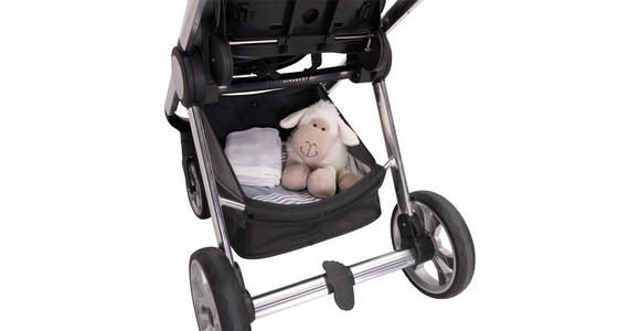 KINDERWAGENSET Neapel - Silberfarben/Grau, Design, Textil/Metall (76,96/59,95/106,68cm) - My Baby Lou