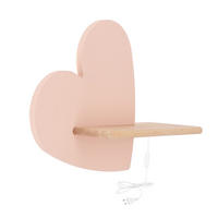 OTROŠKA STENSKA SVETILKA  Heart  250 lm 4000 K   - pink, Basics, kovina/leseni material (36/12/26cm)