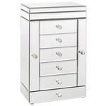 SCHMUCKSCHRANK 26/41/18 cm  - Silberfarben, Design, Glas/Holzwerkstoff (26/41/18cm) - Xora