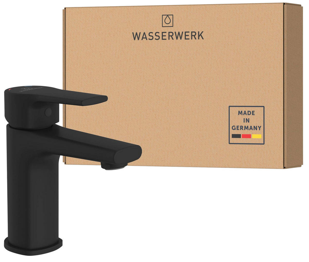 WASCHTISCHARMATUR 601306  - Schwarz, Basics, Metall (5,5/16,0/15,5cm)
